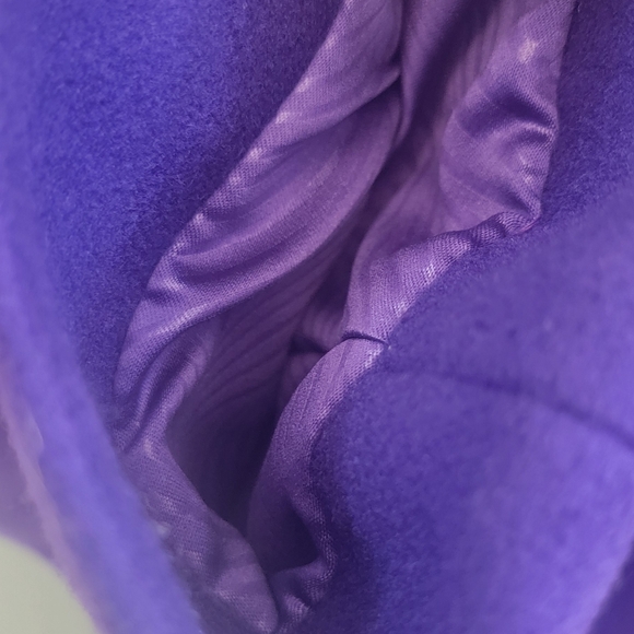 Vintage Dani Colby Wool Purple Mobwife Peacoat Classy Style Plus Size Coat - Picture 10 of 13